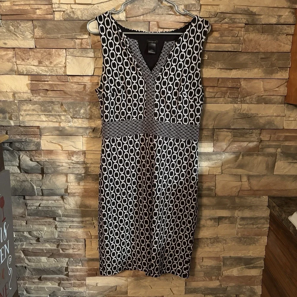 Ann Taylor Dress V Neck Jersey Style Lined Small A4‎